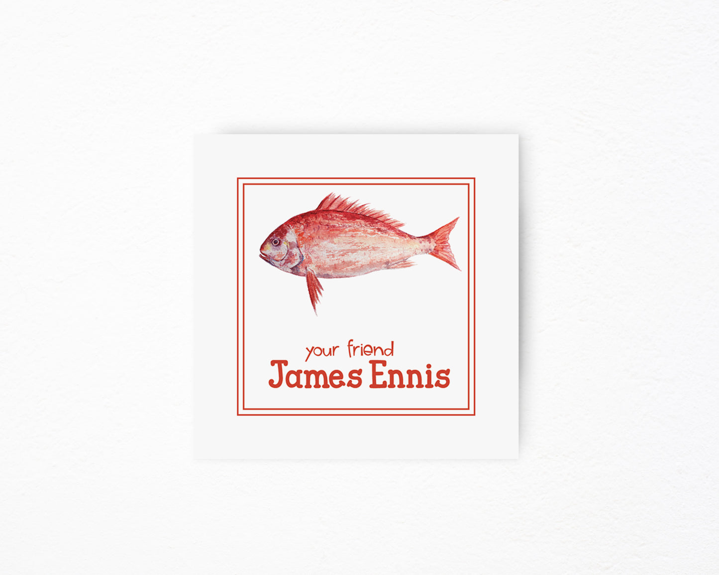Fish Square Tag