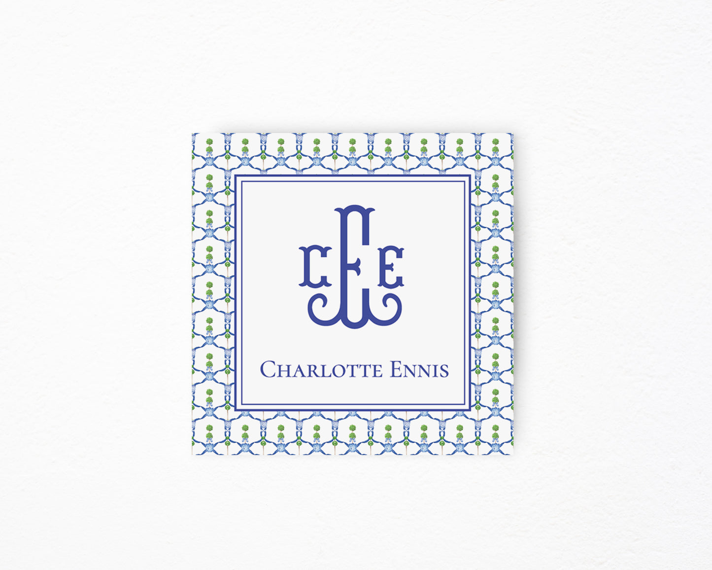 Chinoiserie Square Tag