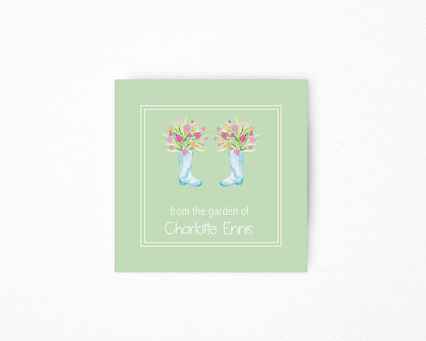 Garden Boots Square Tag