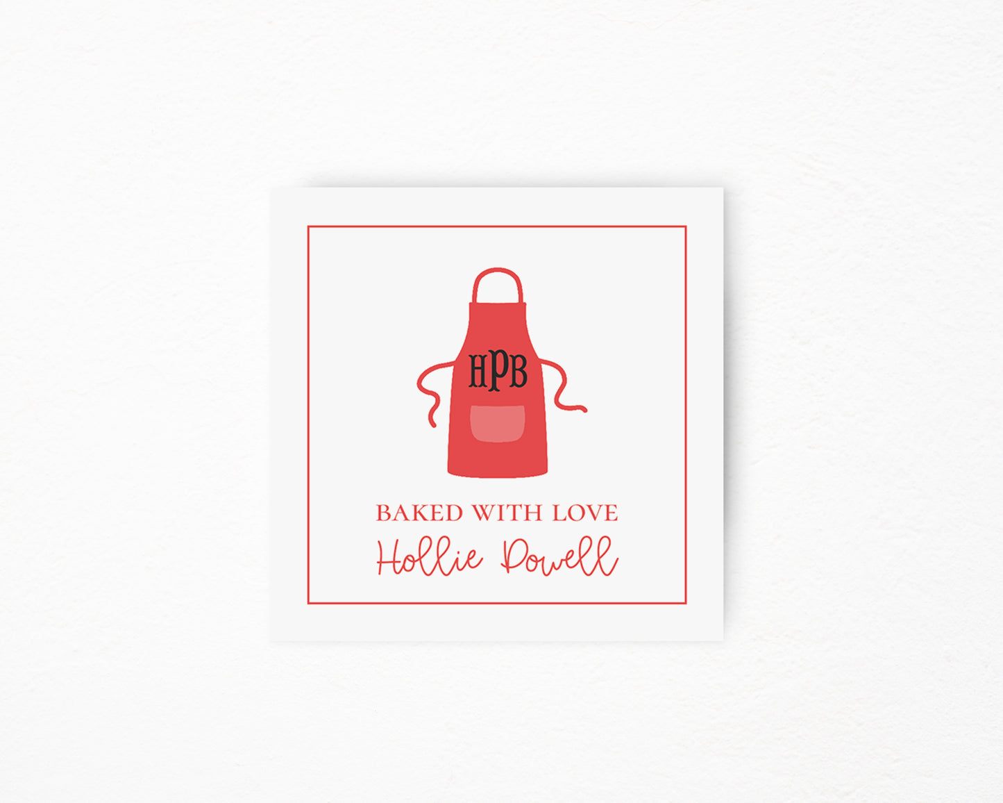 Red Apron Square Tag