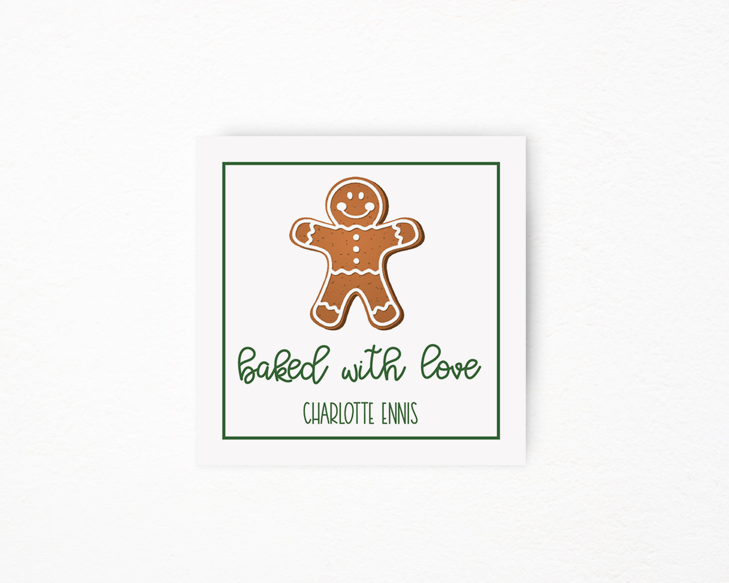 Gingerbread Baked with Love Sticker
