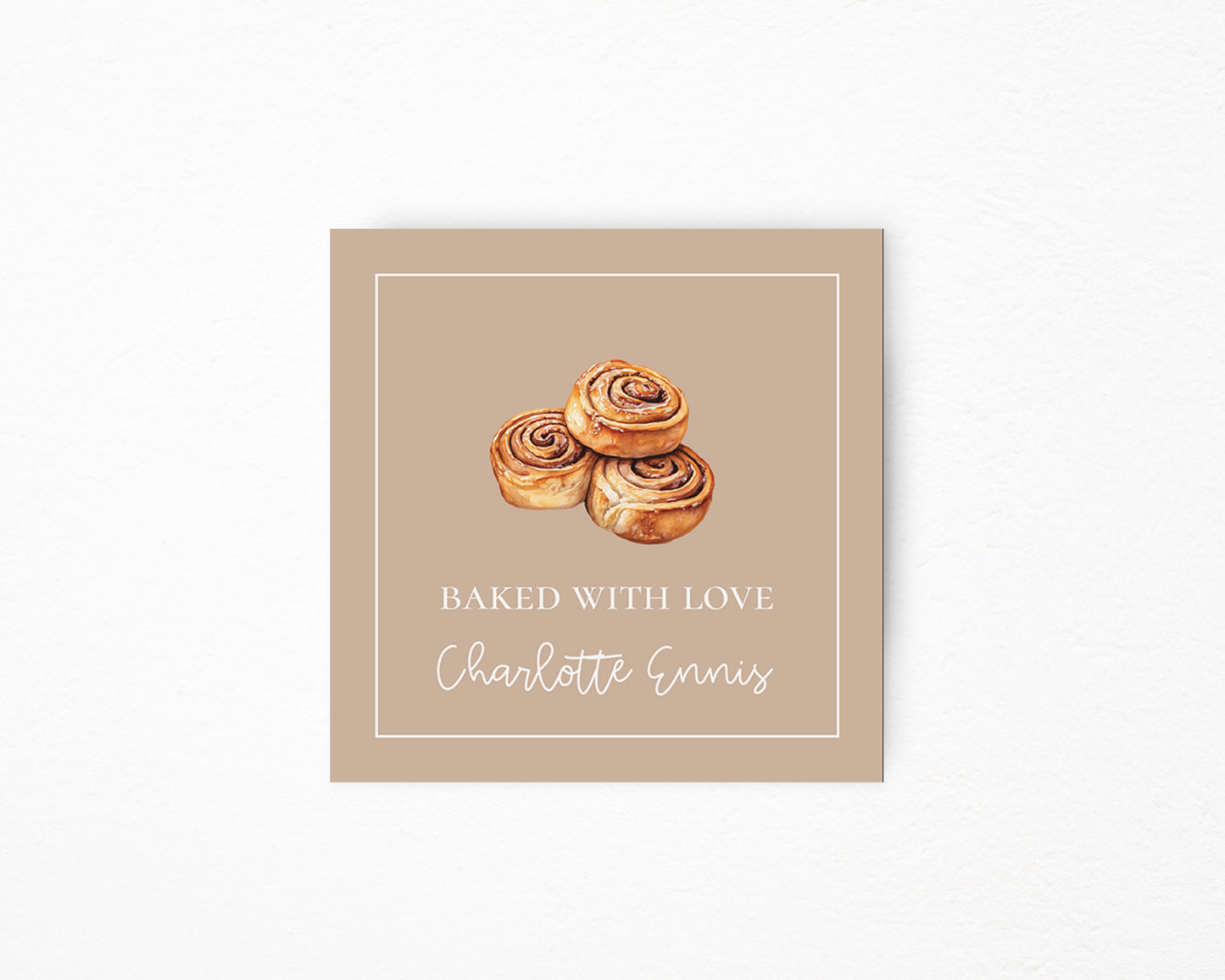 Baked with Love Square Tag