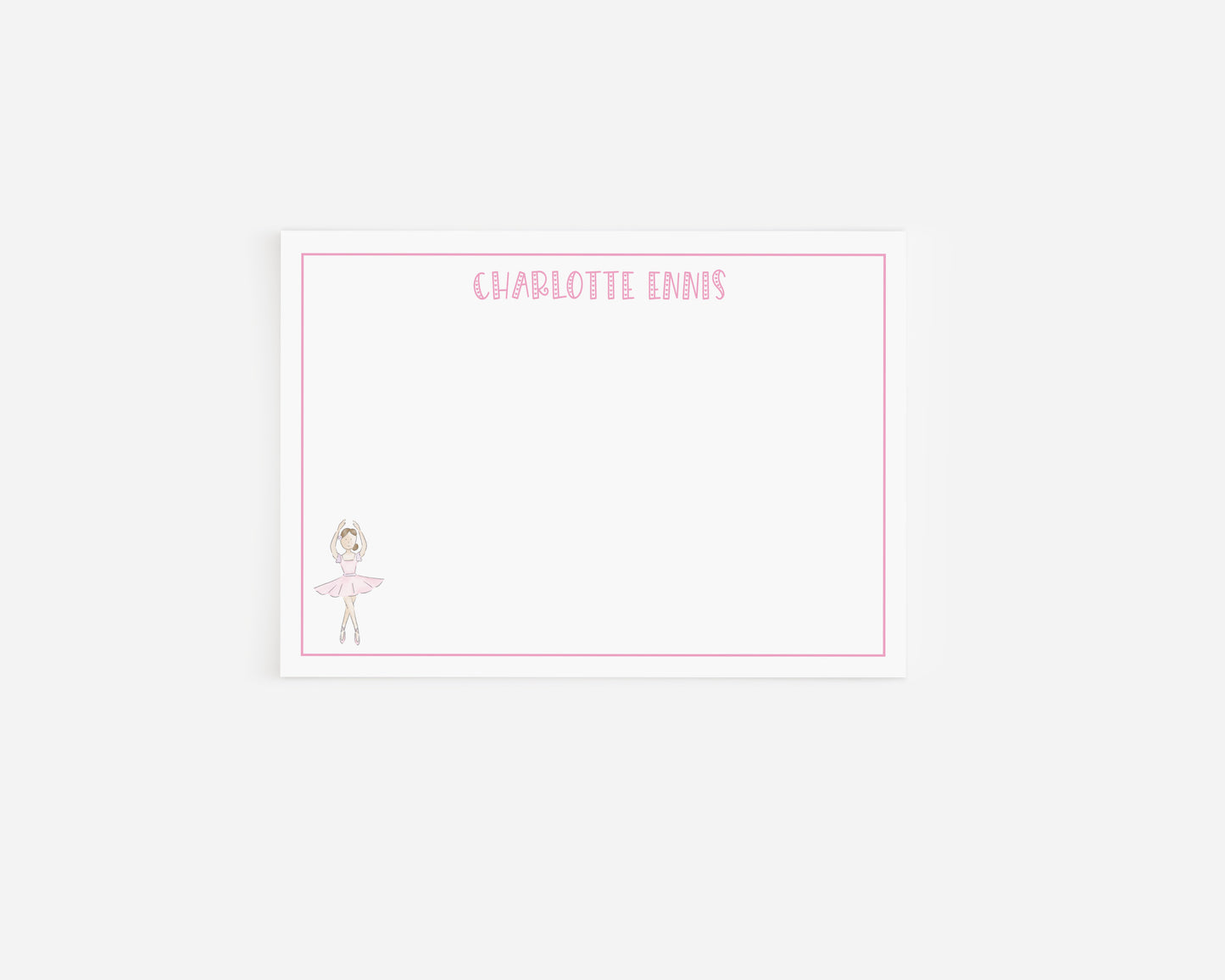Ballerina Stationery Card
