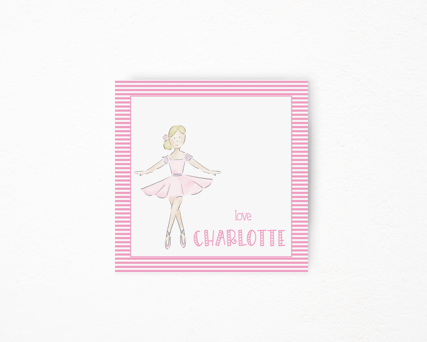 Ballet Dancer Square Gift Tag