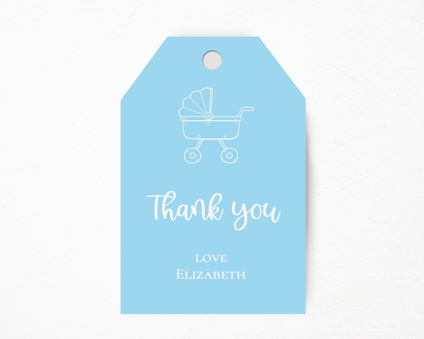 Baby Boy Stroller Hanging Gift Tag