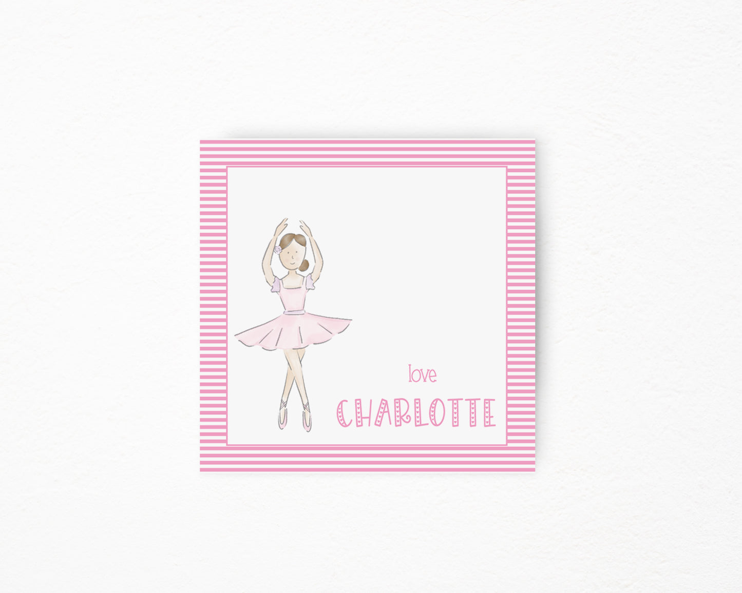 Ballet Dancer Square Gift Tag