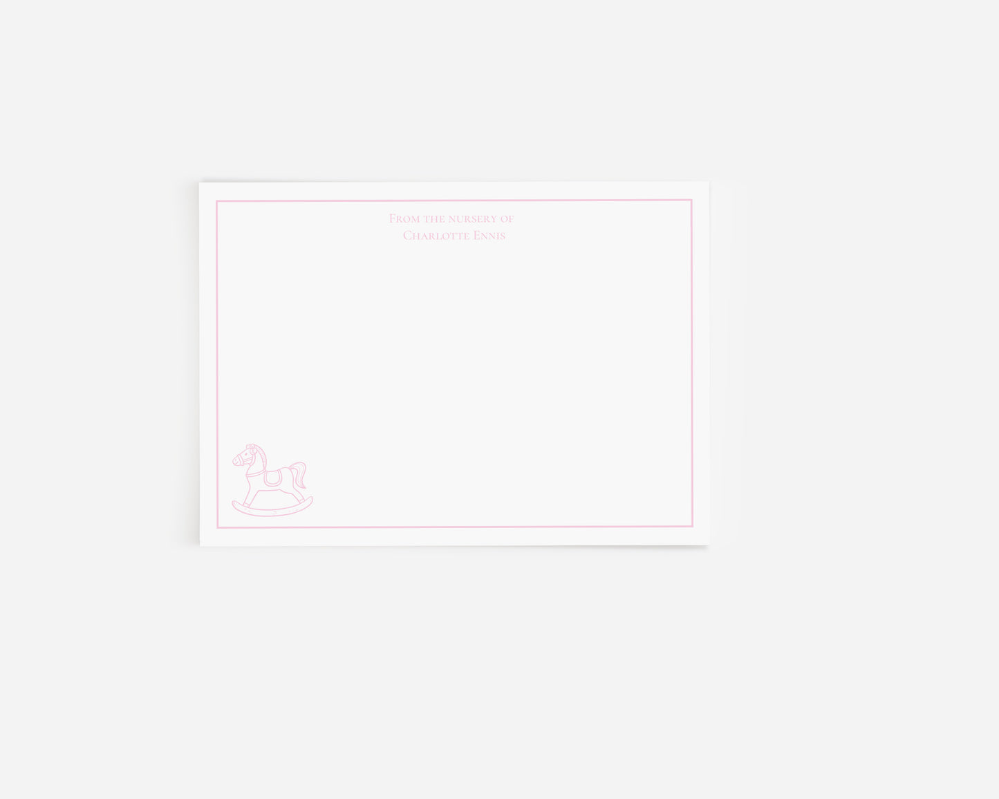 Rocking Horse Girl Stationery Card