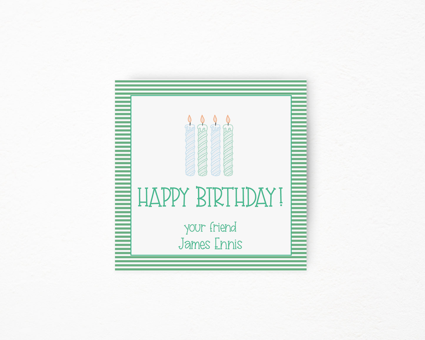 Happy Birthday Square Tag