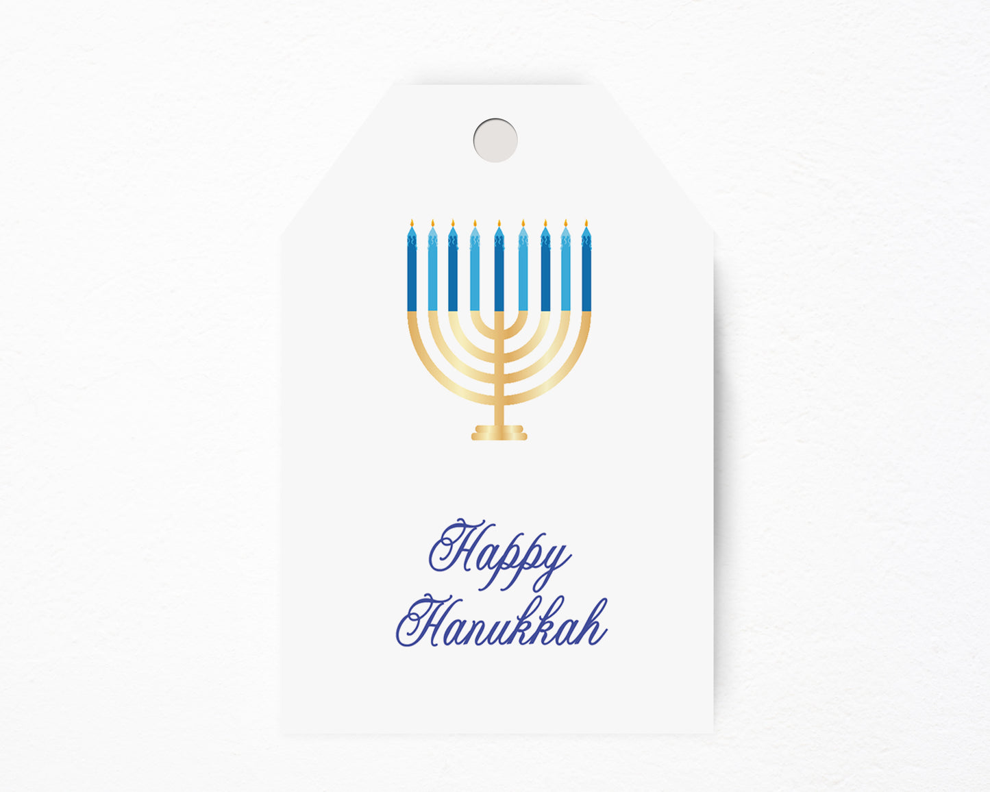 Menorah Hanging Gift Tag