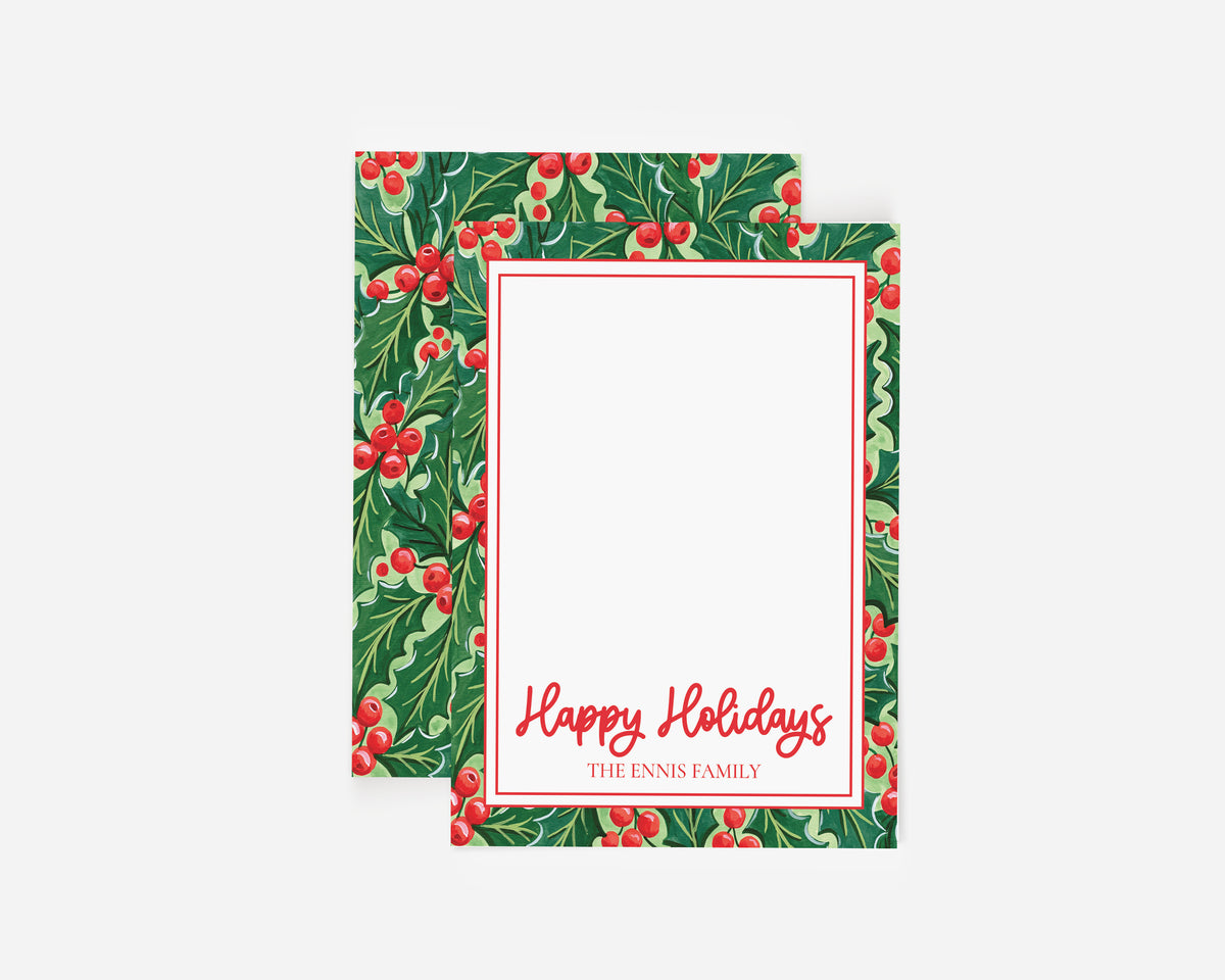 Holly Too Christmas Card