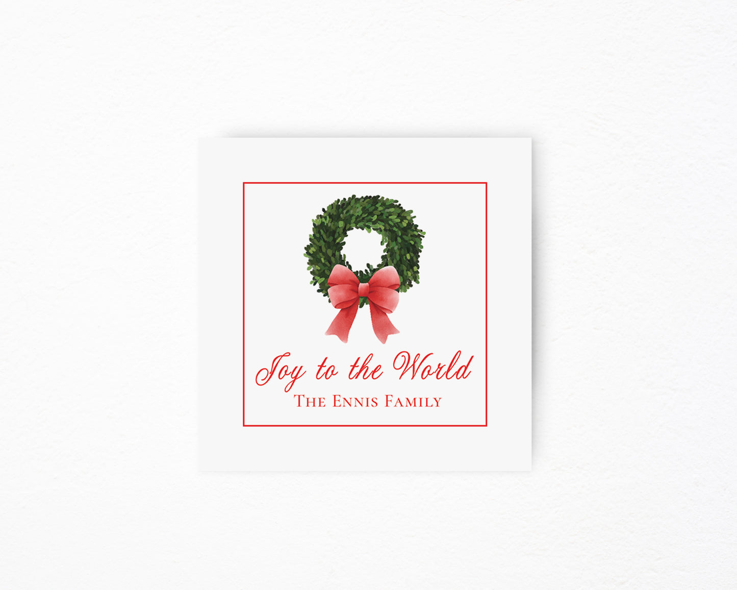 Joy to the World Square Card