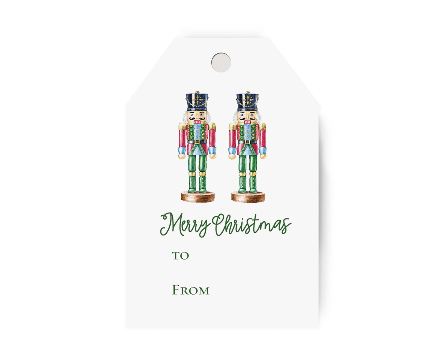 Merry Christmas Nutcrackers Gift Tag