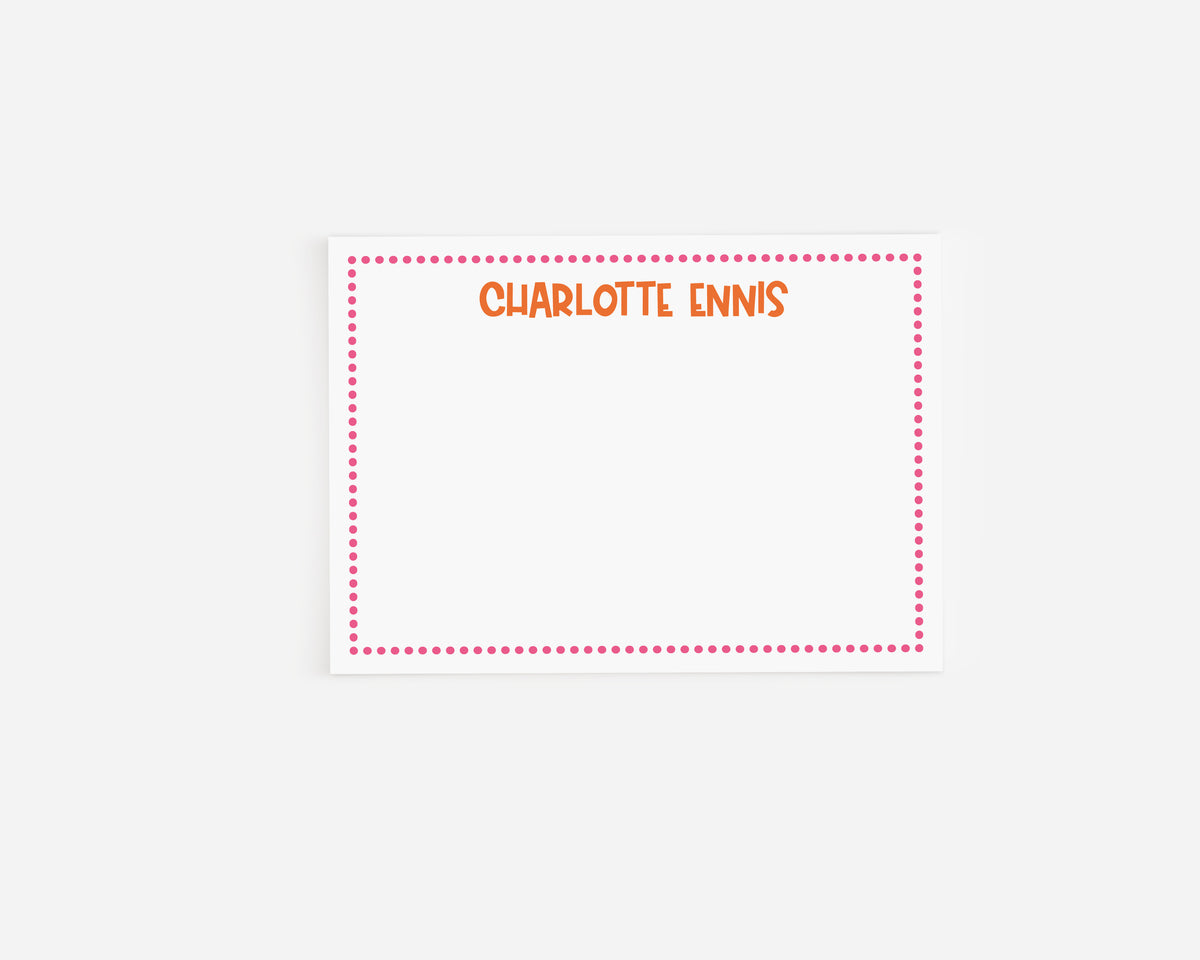 Kid's Dotted Border Stationery