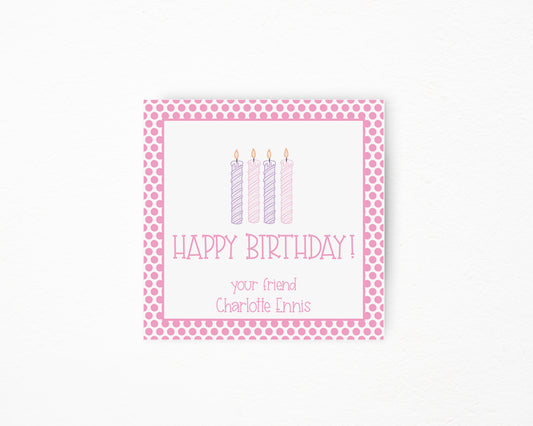 Happy Birthday Square Tag