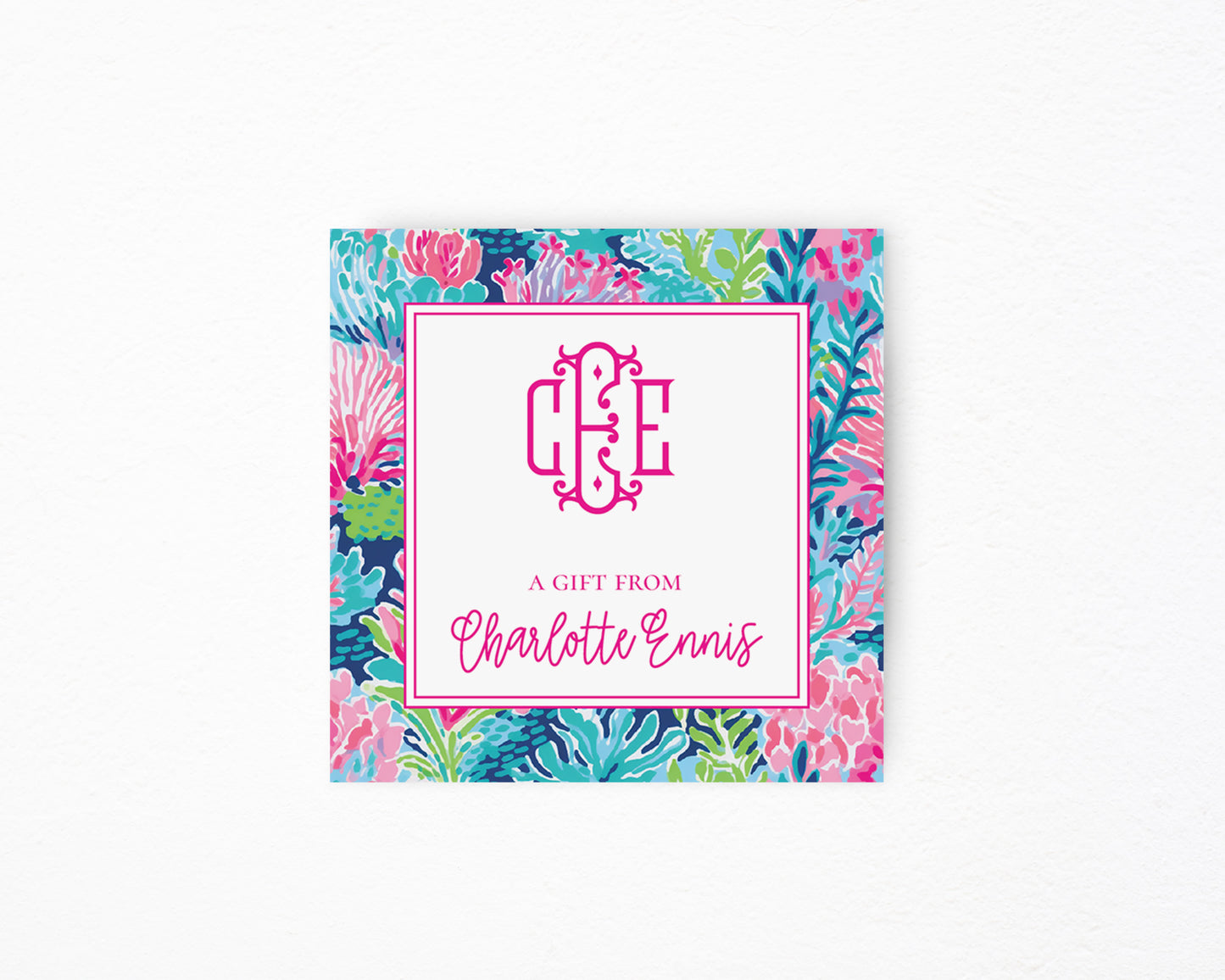 Colorful Background Square Tag