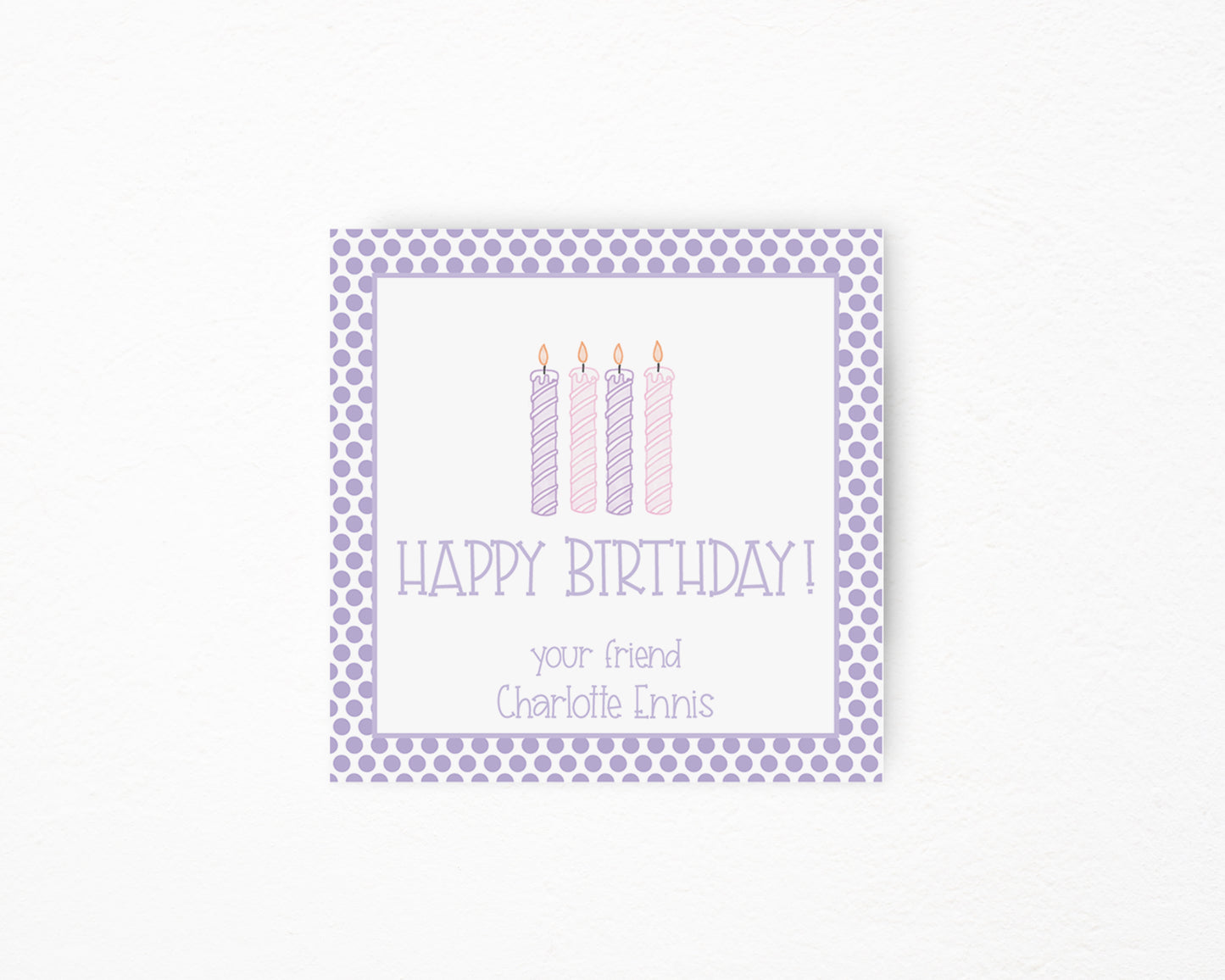 Happy Birthday Square Tag