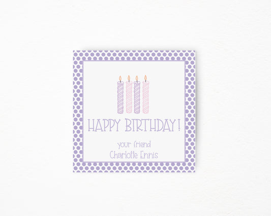 Happy Birthday Square Tag