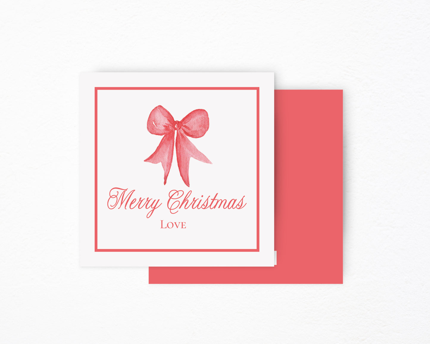 Red Ribbon Gift Tag