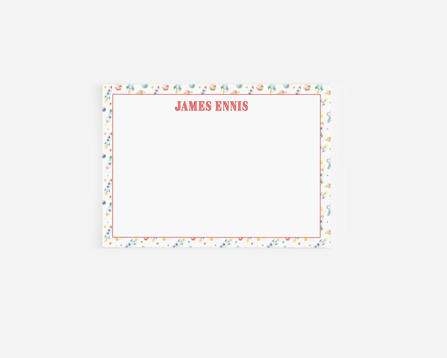 Space Background Stationery Card