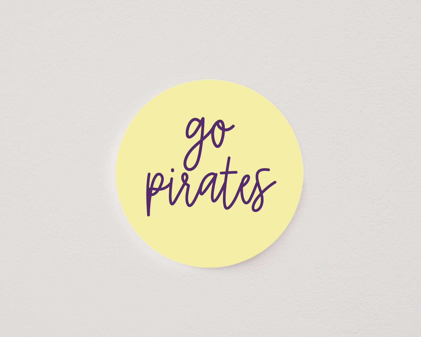 Yellow Go Pirates Sticker
