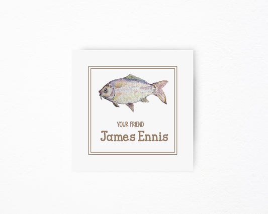 Fish Square Tag