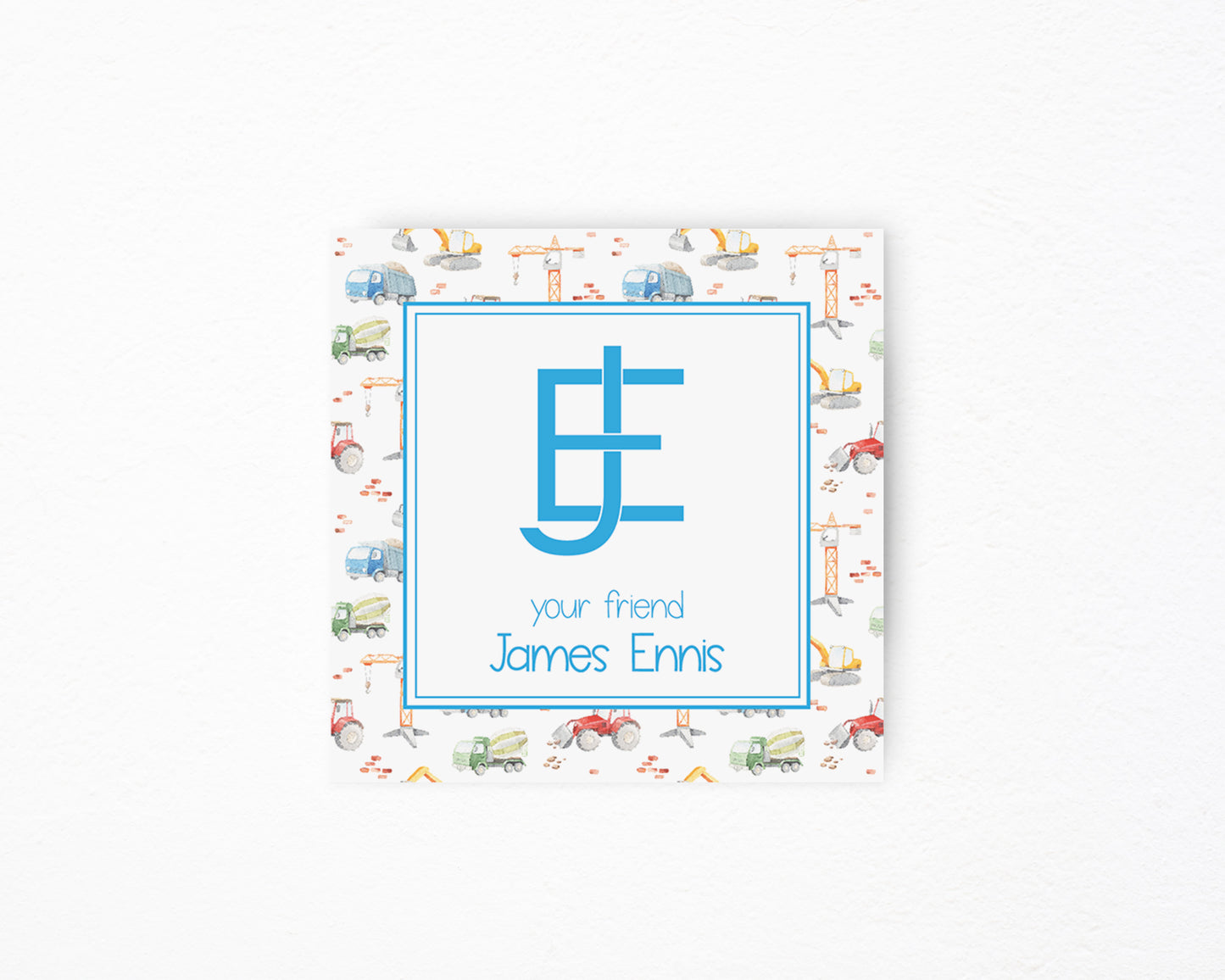 Construction Square Tag