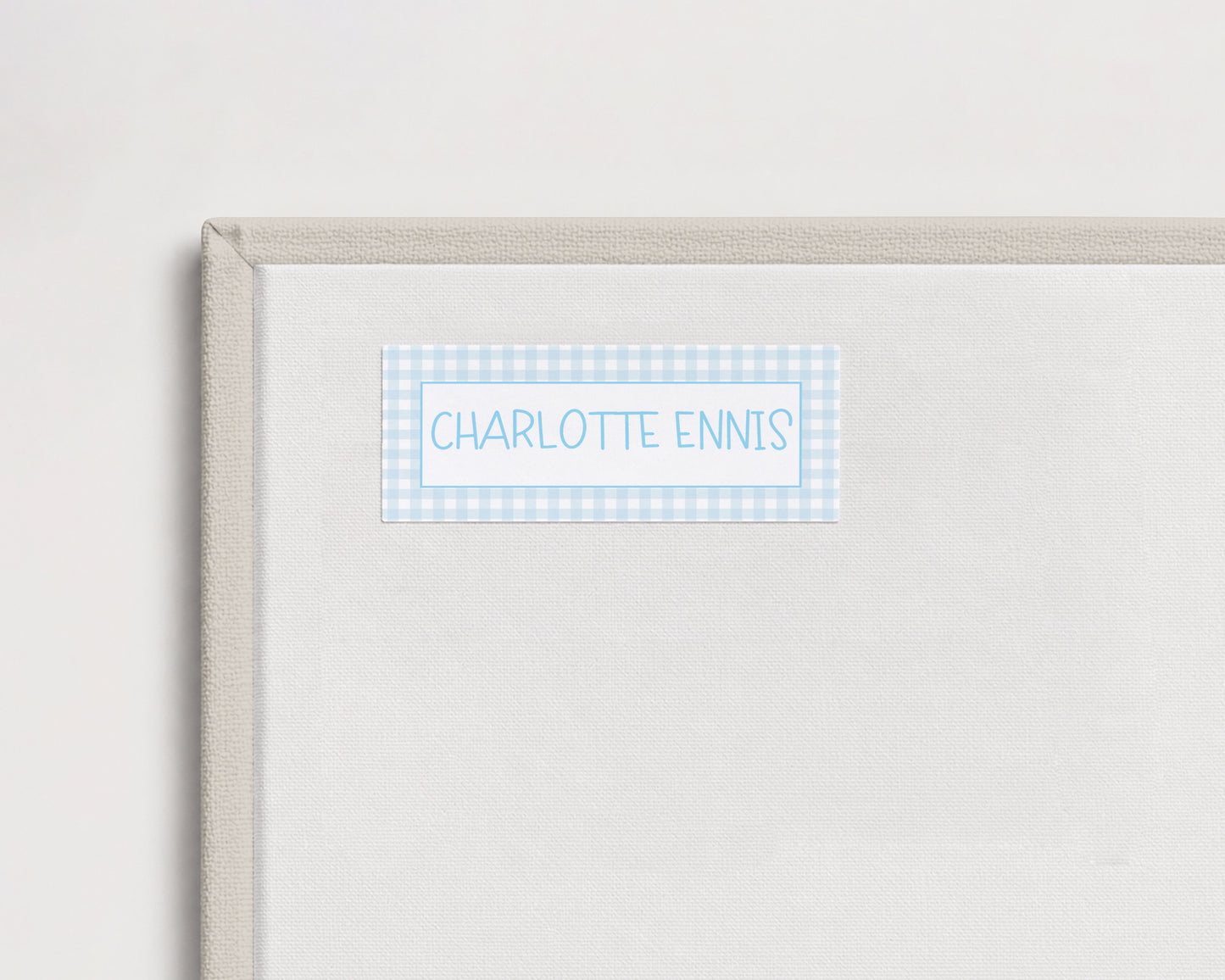 Gingham Label Sticker
