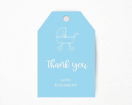 Baby Boy Stroller Hanging Gift Tag