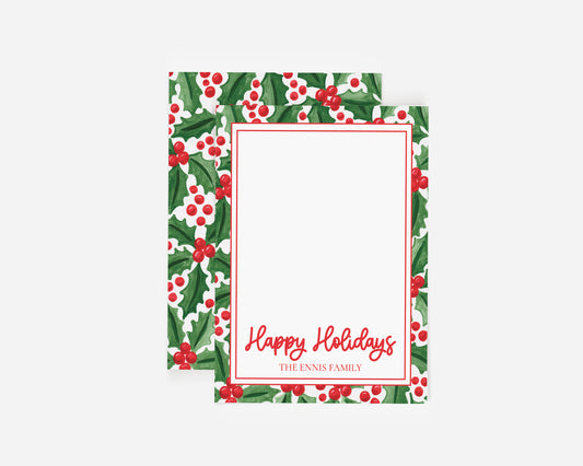 Holly Christmas Card