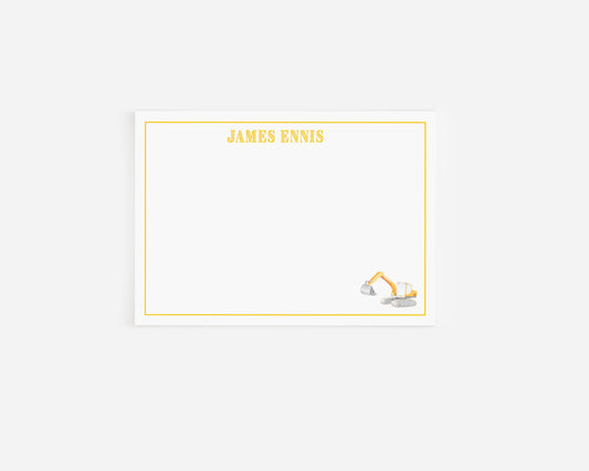 Excavator Stationery Card