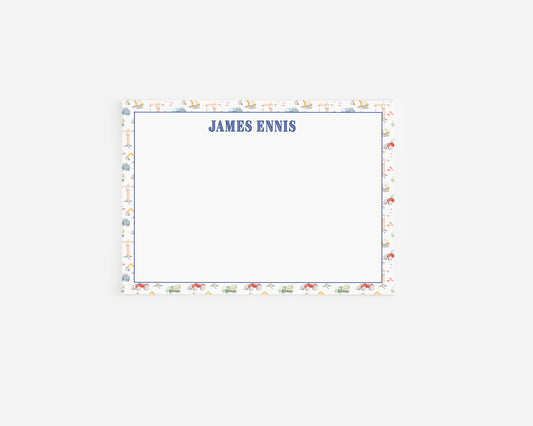 Construction Background Stationery Card