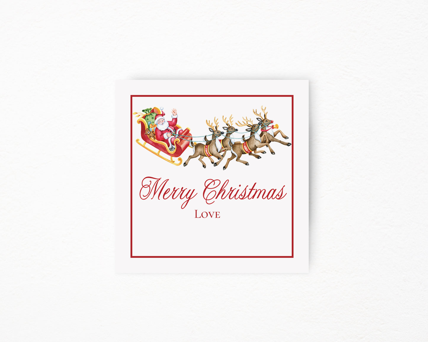 Flying Santa Gift Tag