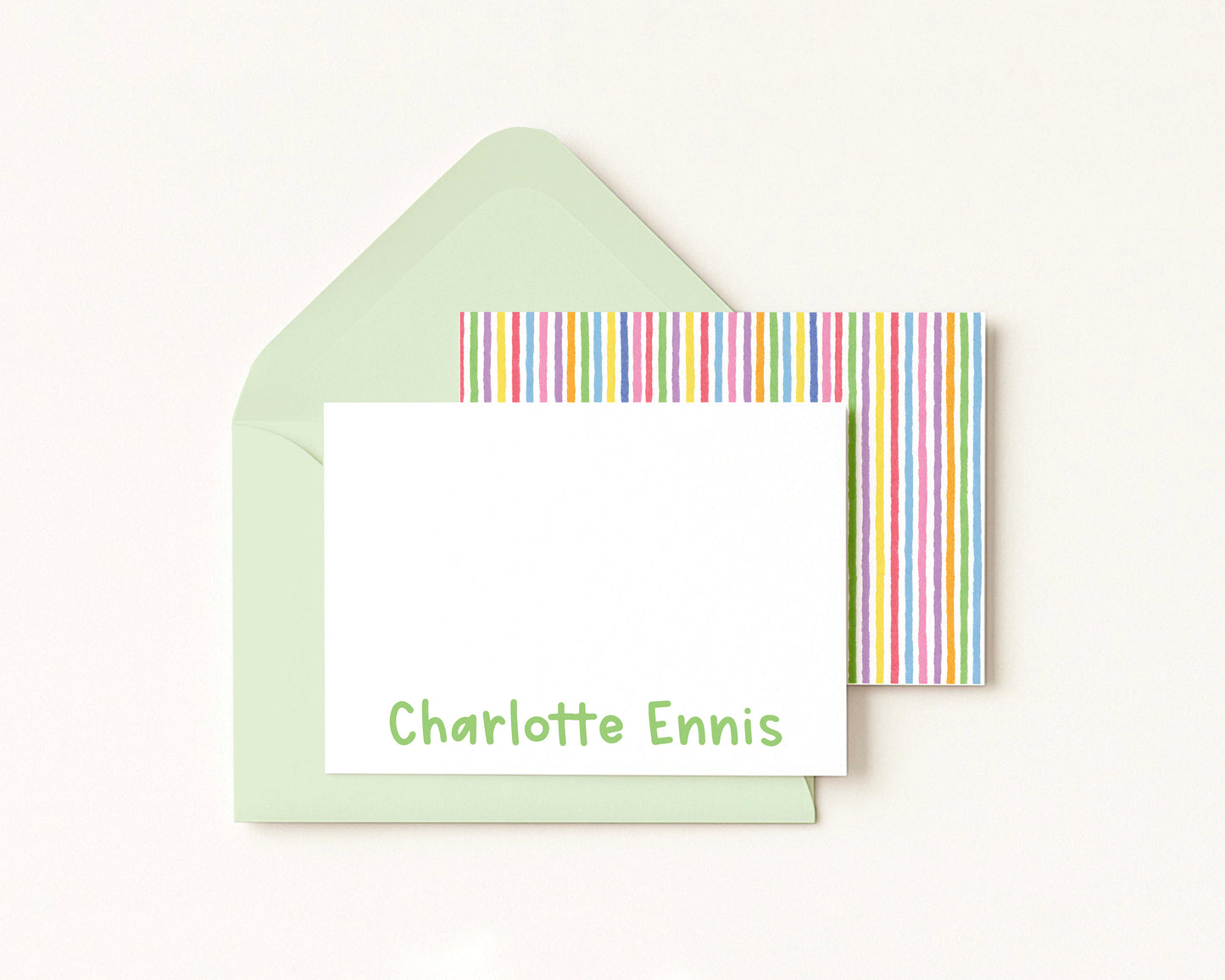 Kid's Stripe Background Stationery