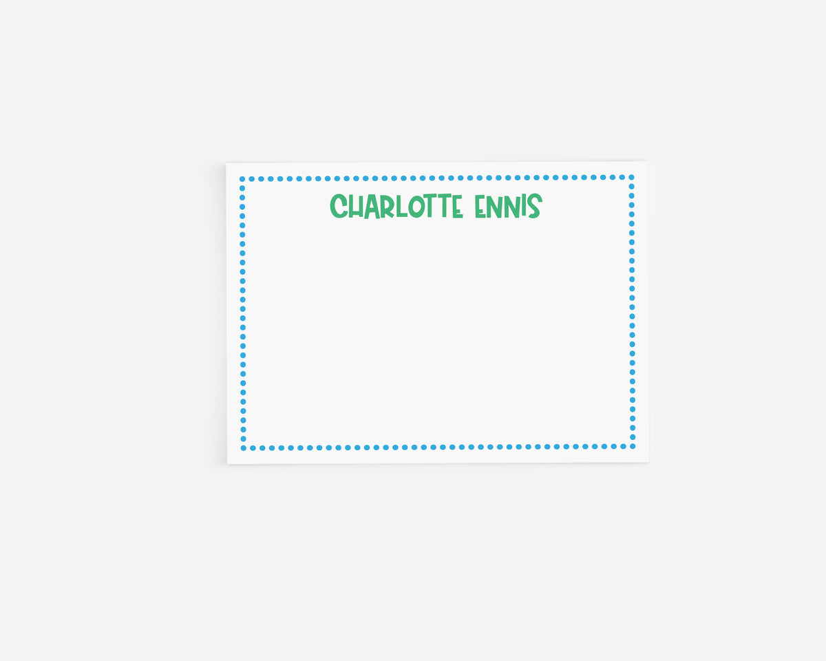 Kid's Dotted Border Stationery