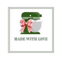 Made with Love Green Mixer Sticker