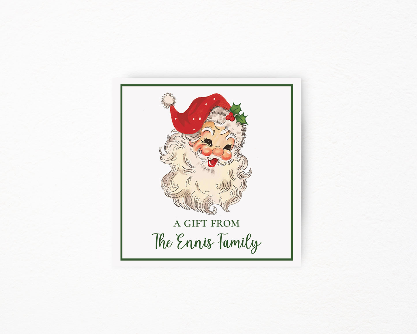 Green Santa Sticker