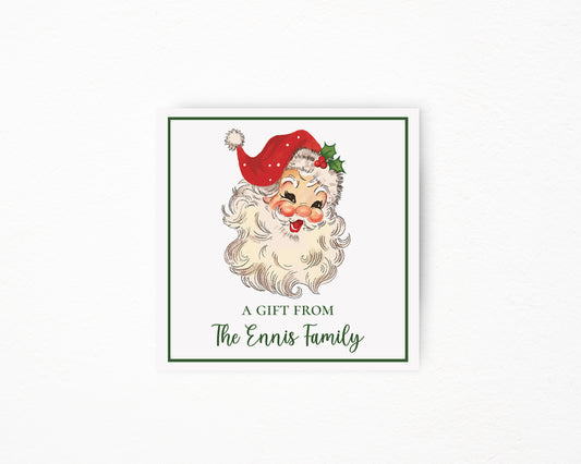 Green Santa Sticker