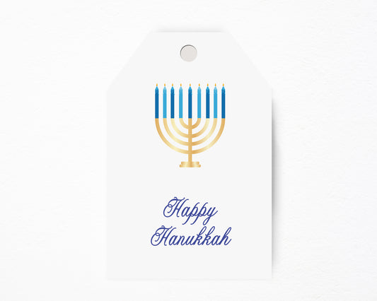 Menorah Hanging Gift Tag