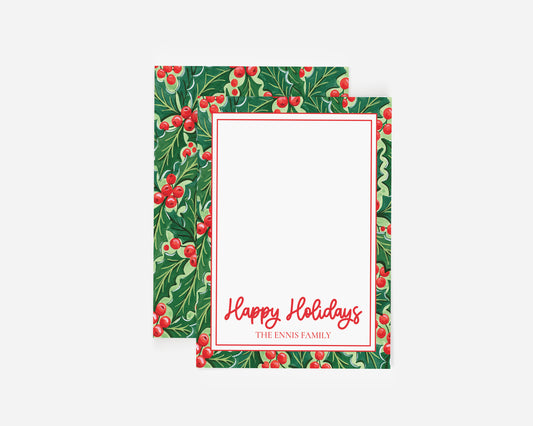 Holly Too Christmas Card