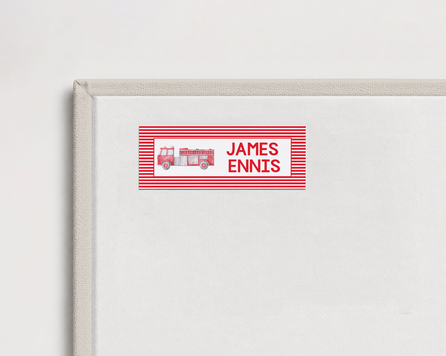 Fire Truck Label Sticker