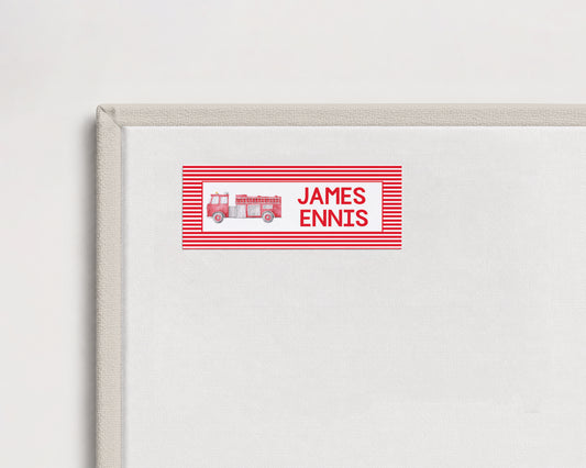 Fire Truck Label Sticker