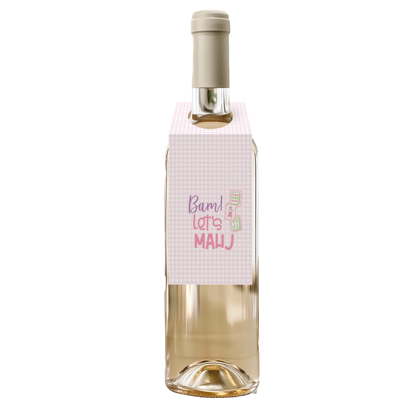 Bam! Let's Mahj Wine Tag