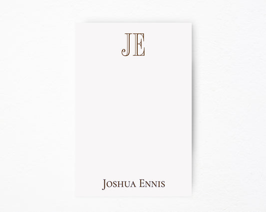Masculine Monogram Notepad