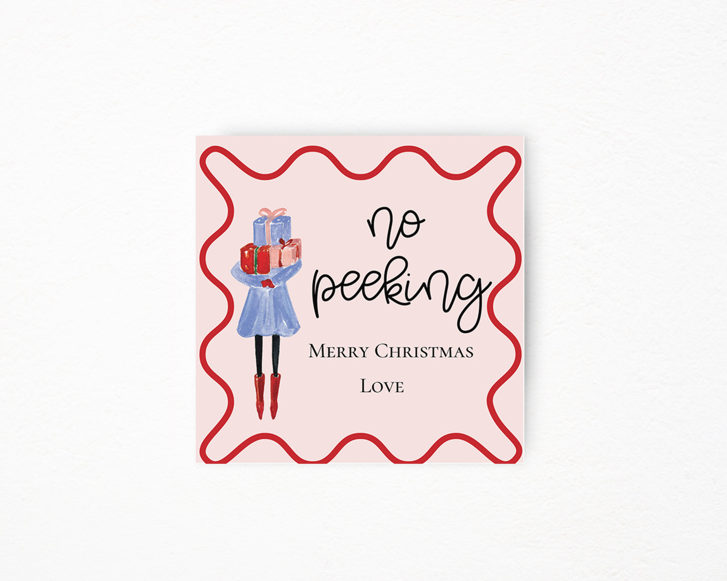 No Peeking Gift Tag