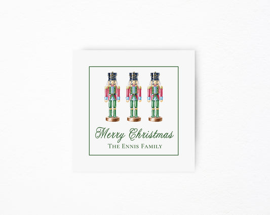 Green Nutcracker Square Card