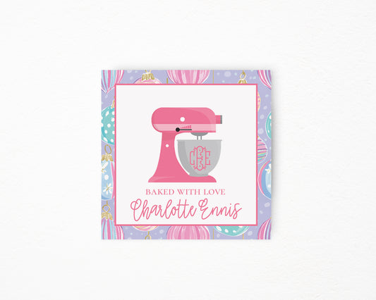 Pink Mixer Ornament Background Sticker