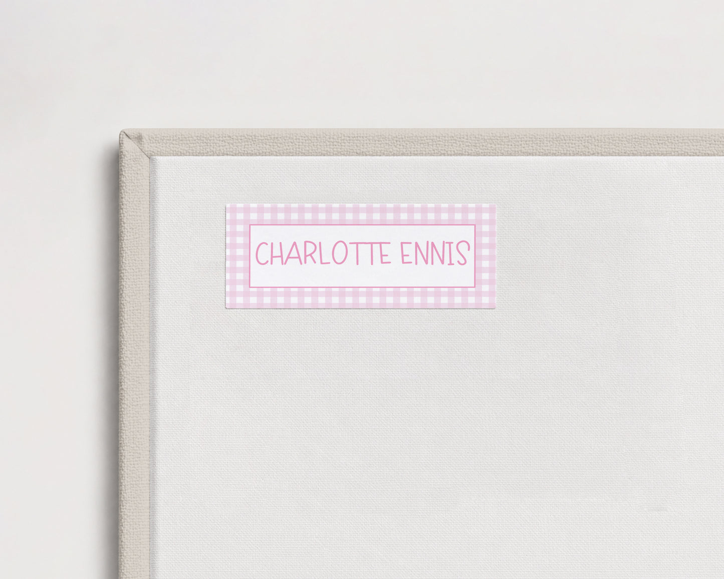 Gingham Label Sticker