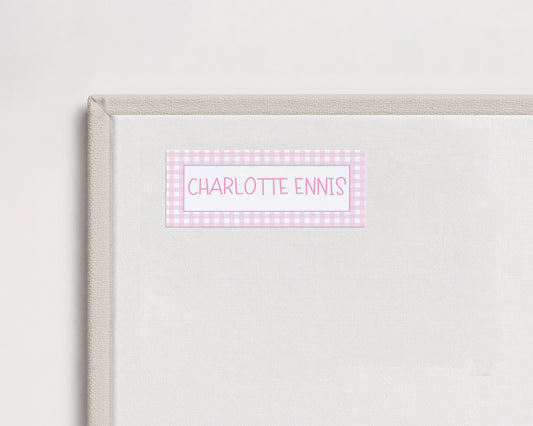 Gingham Label Sticker