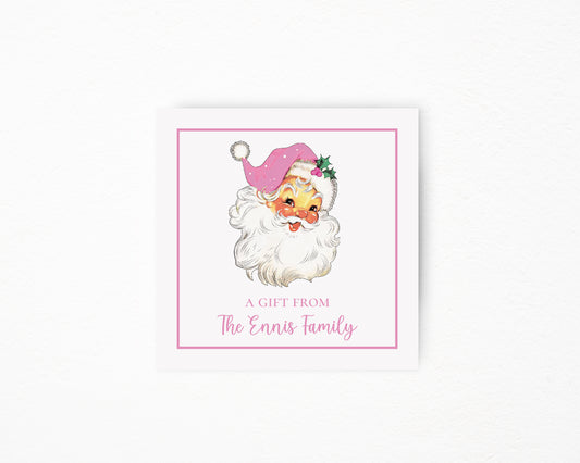 Pink Santa Sticker