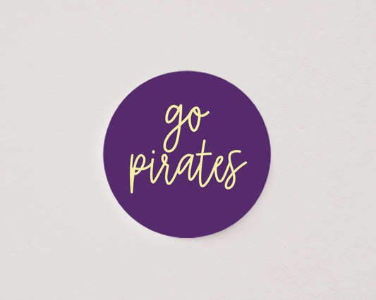 Purple Go Pirates Sticker